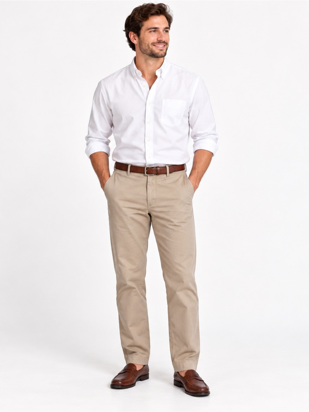 Polo Ralph Lauren Chino Pants Mens 34x32 Khaki Stretch Straight Fit Preppy Golf